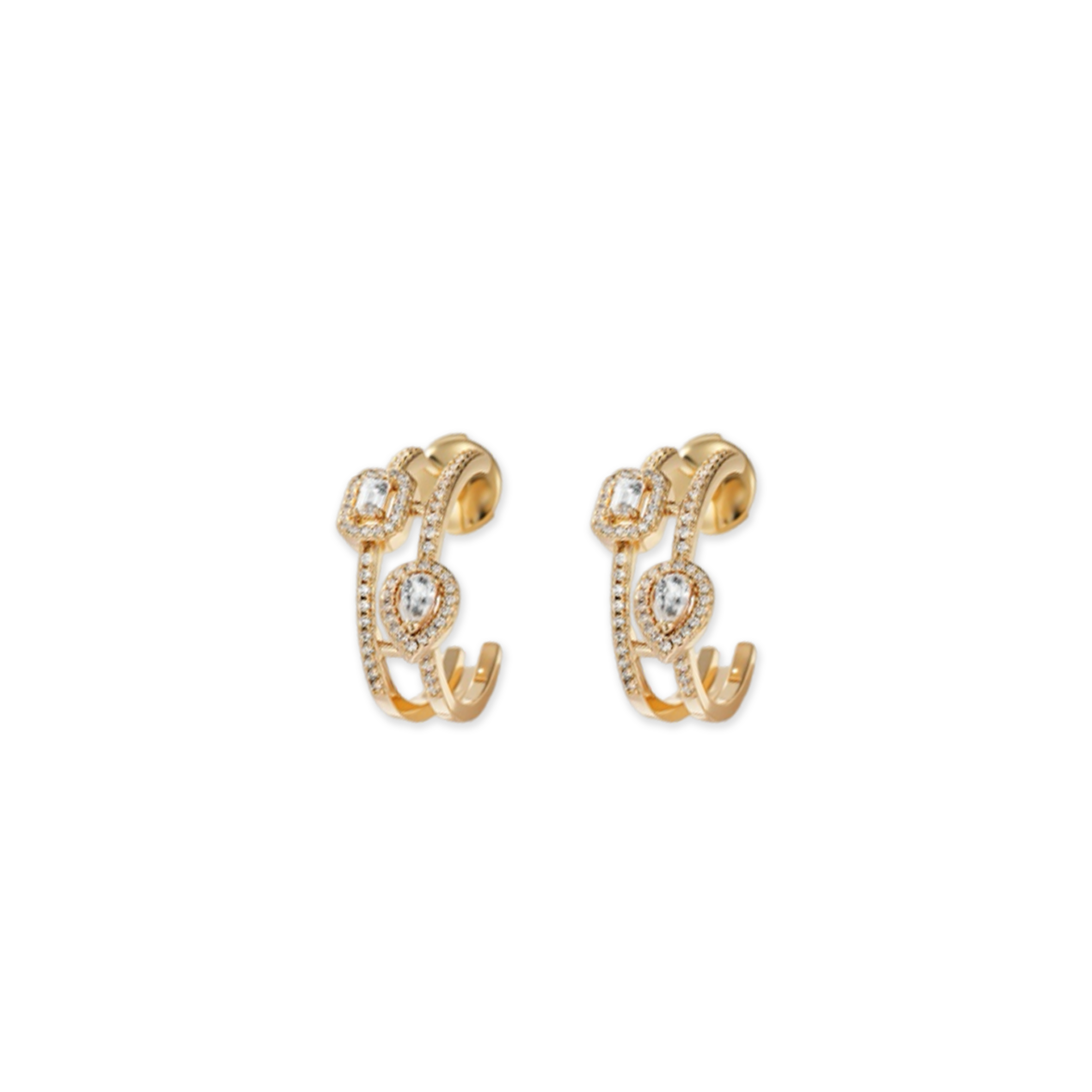 MESSIKA MY TWIN EARRINGS YELLOW GOLD